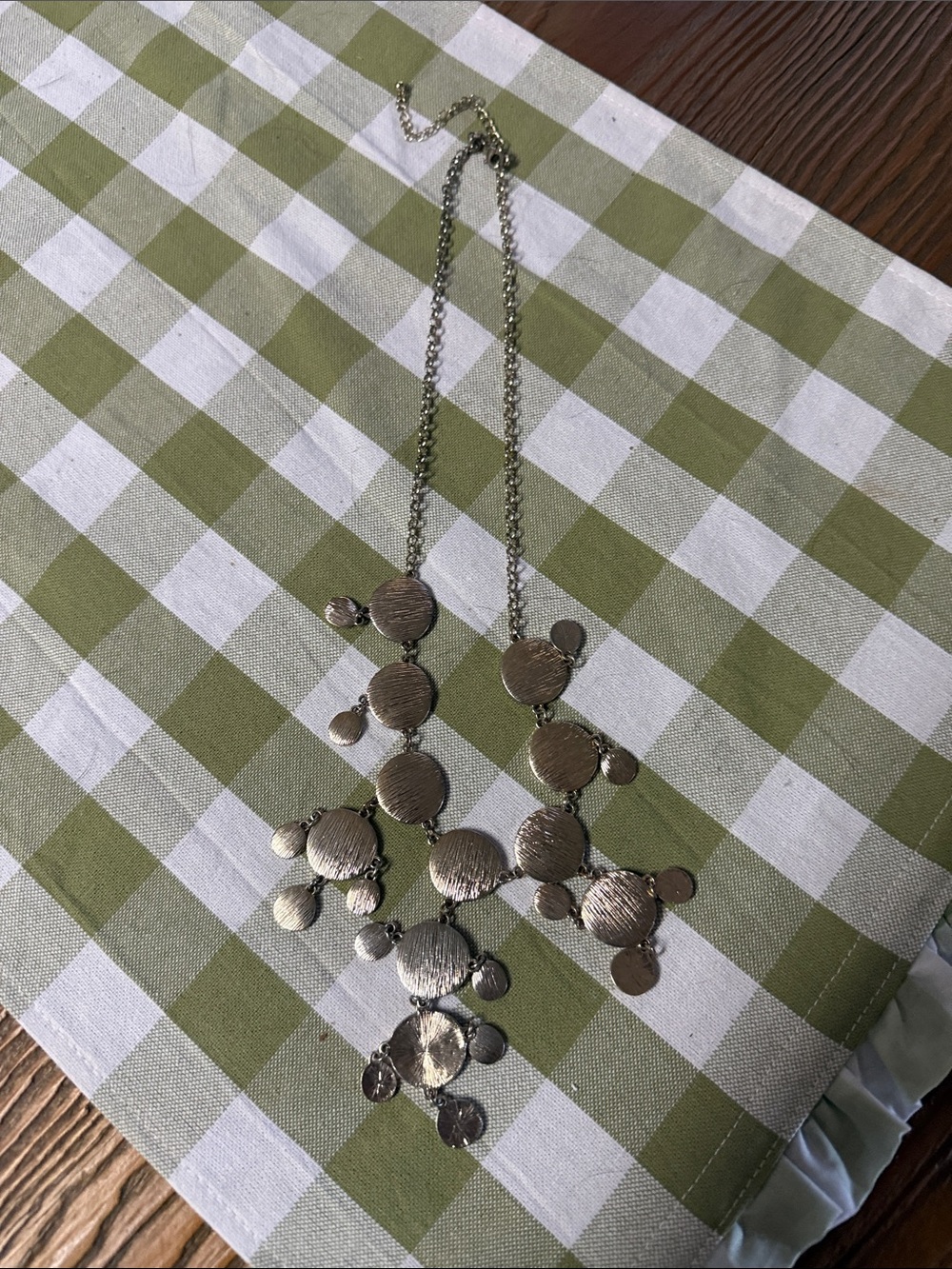 Gold-Tone Disc Statement Necklace